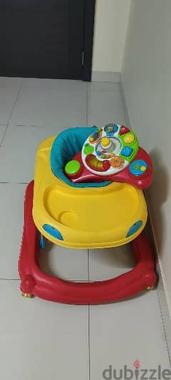 Excellent Condition Baby Walker with Music Player & Snack Tray