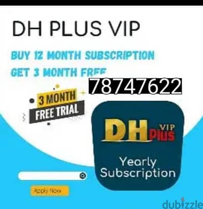 ip TV channel subscription 12 + 3 months free