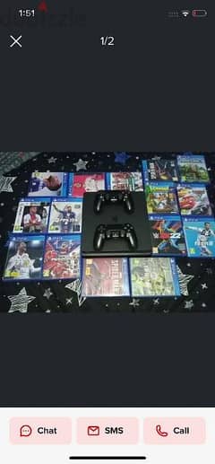 play Station 4 with 15 CDs