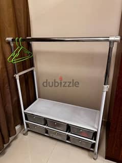 Cloth Hanging Stand with drawers 0