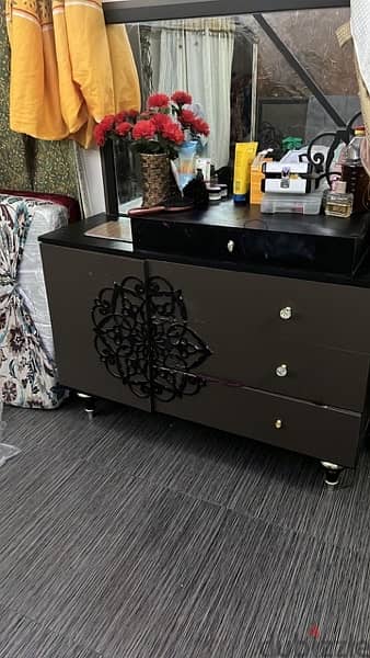 bedroom set full size cupboards bed with dressing table 4