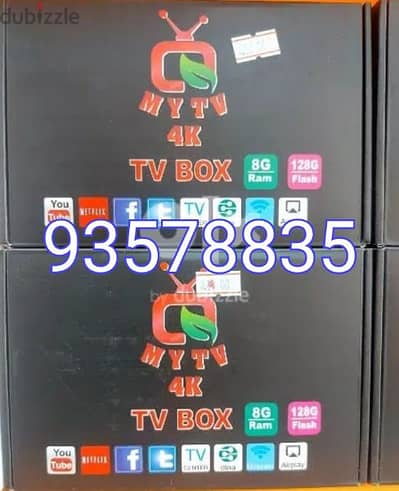 Black model android smart Box all country channels work with 1YEAR Sub