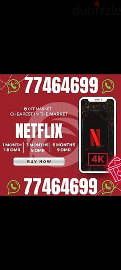 NETFLIX 4K VERY CHEAP IN MARKET ONLY FOR 1.8