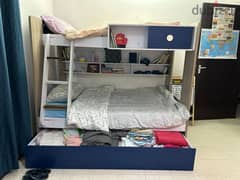 bunk bed w/storage and mattress 0