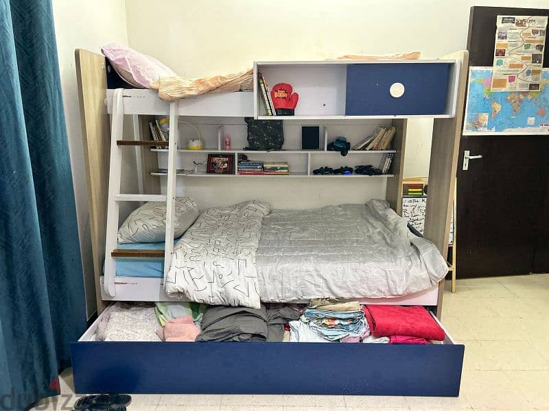 bunk bed w/storage and mattress 3