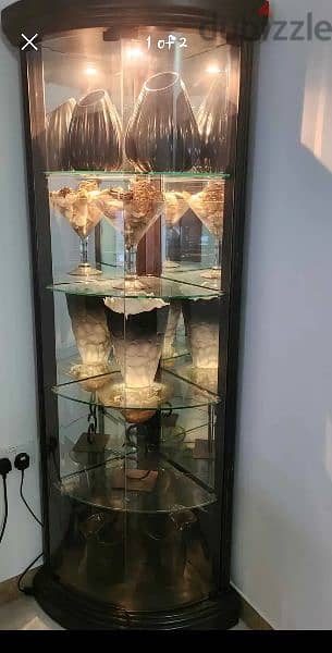 Glass corner cabinet