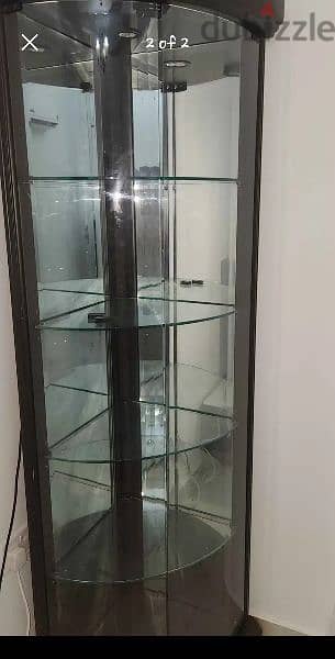 Glass corner cabinet 1