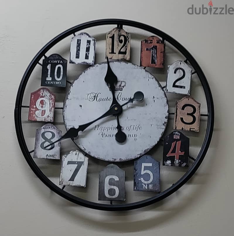ADV-6- Wall Clock -Haute-Home Centre-51 cm-Black Colour 0