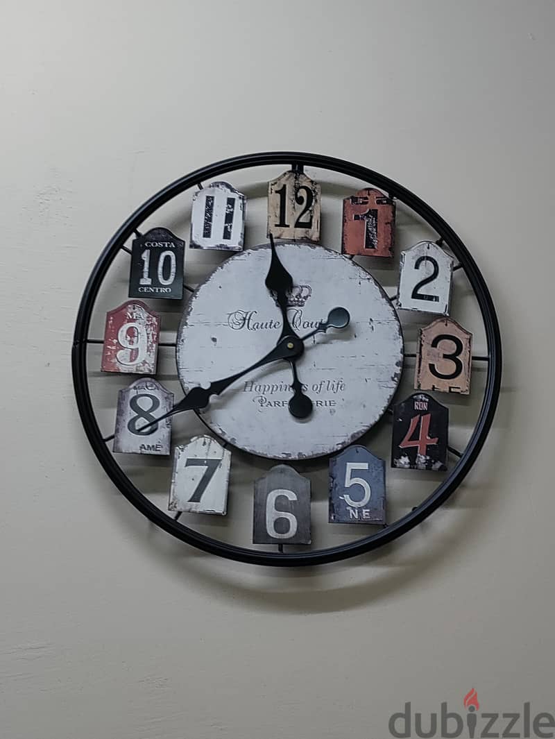 ADV-6- Wall Clock -Haute-Home Centre-51 cm-Black Colour 1