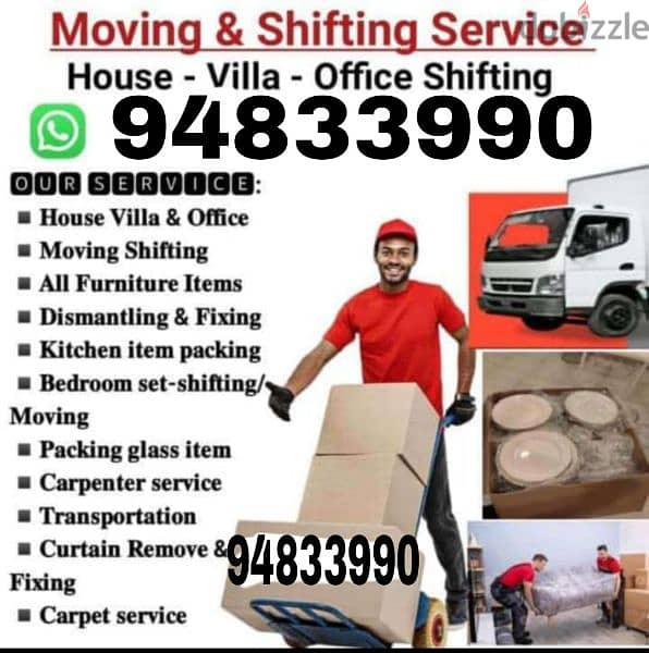 All Oman muscat Mover and Packers house villa office store shifting 0