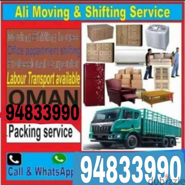 All Oman muscat Mover and Packers house villa office store shifting 0