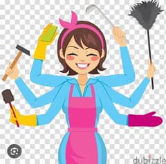 looking  house keeping lady