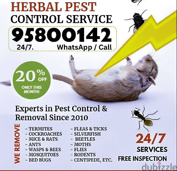 Pest Control services available , Bedbugs insect cockroaches,Rats 0