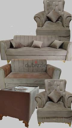 Sofa Full Furniture Set 3+2+1+1=7seater (new sofa only 3 month used)