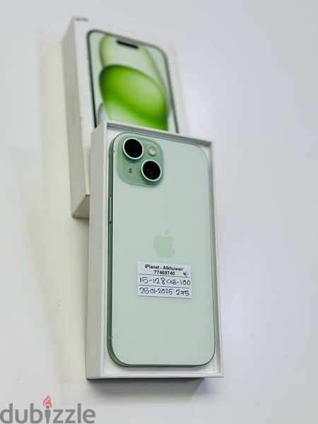 iPhone 15 128GB Green Amazing condition  battery100% 1