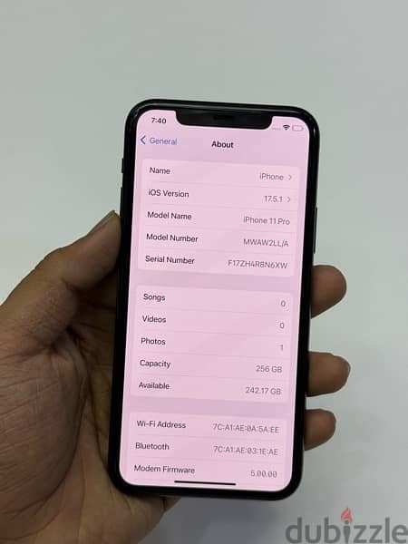iPhone 11pro 256Gb battery 88% good and neet condition 4