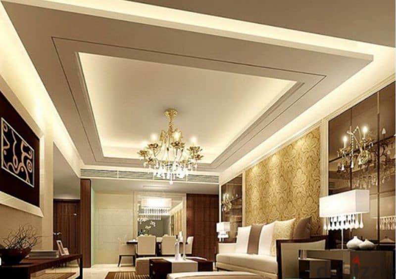 house building office and villa paint gypsum board ceiling work 1