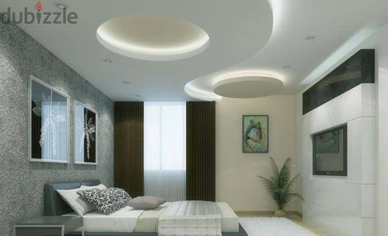house building office and villa paint gypsum board ceiling work 1
