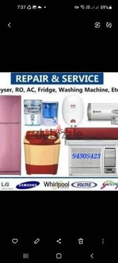 AC fridge automatic washing machine dishwasher electrical plumbing