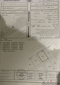 صحار العوينات مربع ٢٩ زاويه الخط الثاني في المخطط