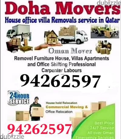 Movers and packing House office villa stor furniture fixing transport