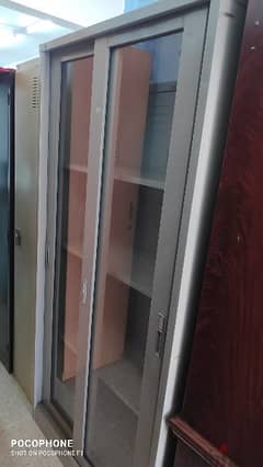 Double Door Steel Cupboard Glass Shelf( Quantity available)