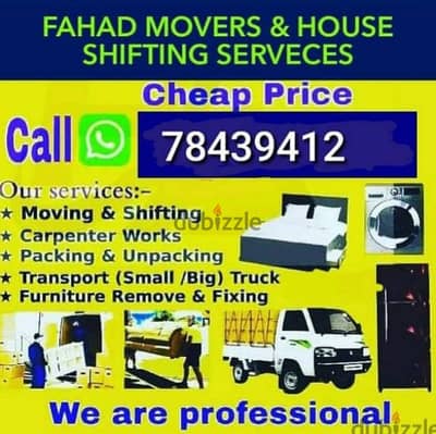 mover and packing house shifting furniture fixing transportation