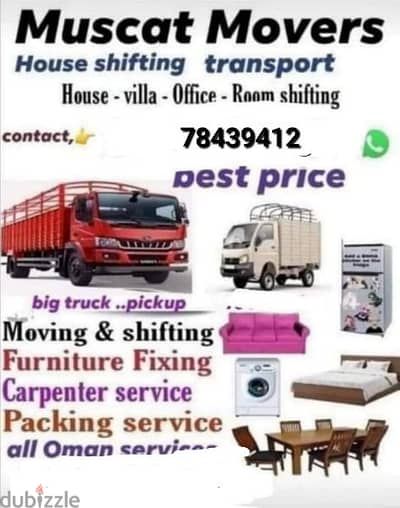 Muscat mover house shifting transport furniture faixg moving service