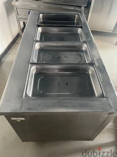Bain Marie, hot plate with s/s table