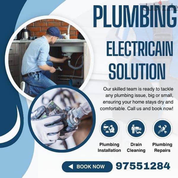 professional plumbers and electrician available 0