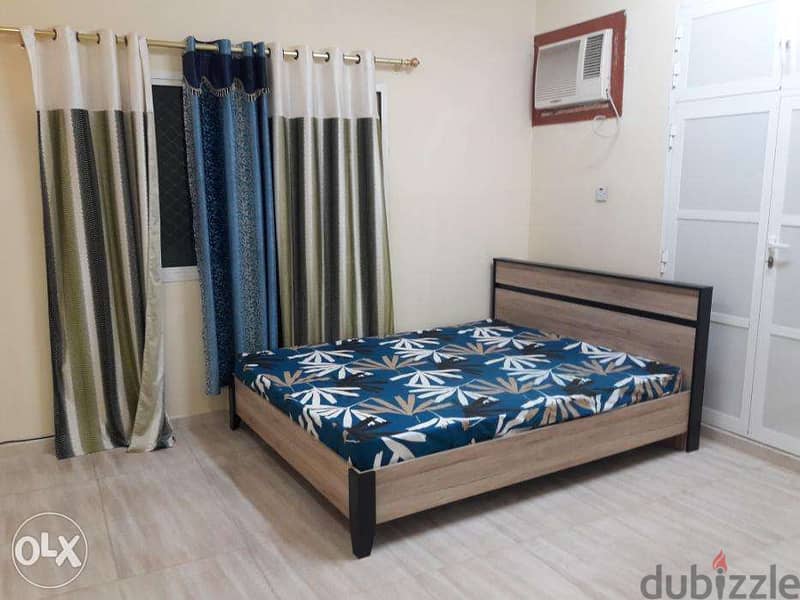 Furnished rooms 120 big 1bhk 200 near lulu Makkah noor Hypr Mkt Ghubra 1