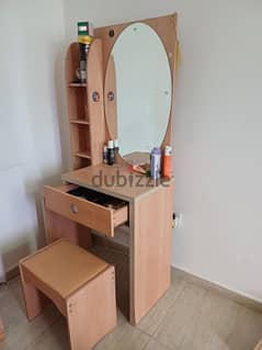 Dressing Table with- stool . . mirror and drawer
