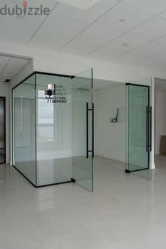 Tempared glass office Partition Shops front