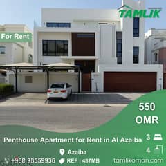 Penthouse Apartment for Rent in Al Azaiba | REF 487MB 0