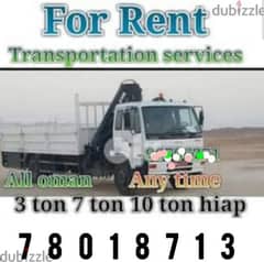 transportation services and truck for rent as you want and monthly bas