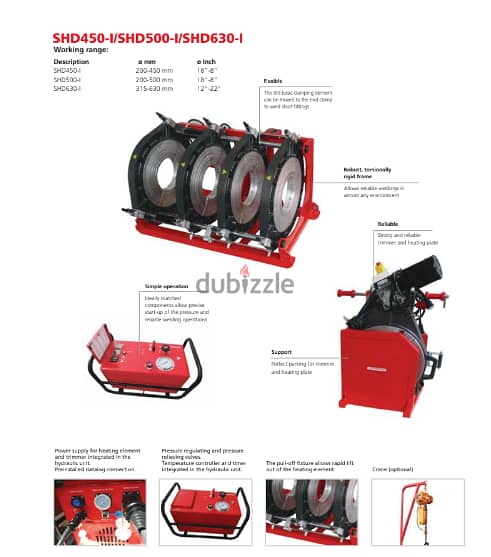 1 month used -Plastic pipe Welding Machine Size range (8''-20'') 1