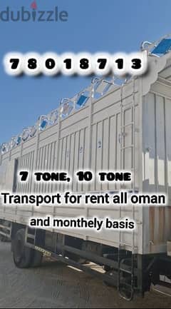 Truck for rent in all Muscat Oman transport services