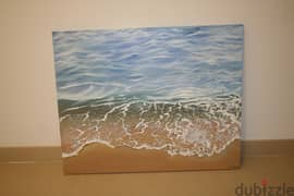 Waves on the shore painting