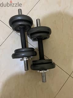 dumbbell 30  kg with excrise bench and belt