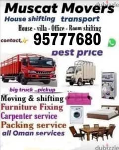 Truck for rent all Muscat House shifiing villa office transport