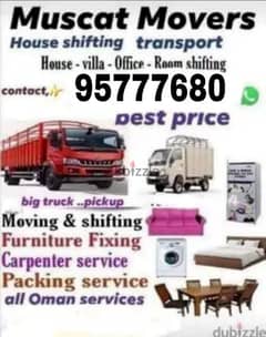 Truck for rent all Muscat House shifiing villa office transport