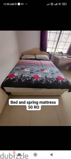 urgent sale - excellent condition spring bed with mattress 0