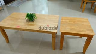 wooden table with wooden stool