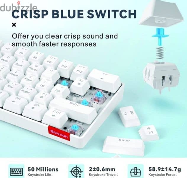 Mechanical keyboard (brand new) blue switch 3