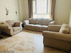 Sofa Set (Beige Color) 3+1+1 Seating