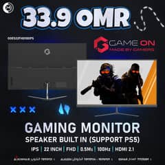 GAMEON IPs 100Hz 0.5Ms FHD Gaming Monitor - شاشة جيمينج من جيم اون !