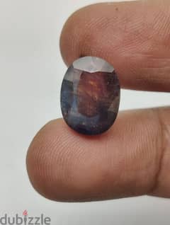 حجر ياقوت أحمر مع الأزرق تنزاني طبيعي natural winza sapphire