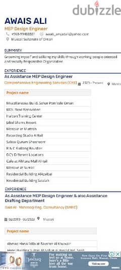 MEP Design  Engineer.