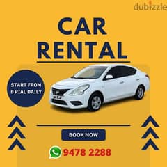 8 rial daily starting car rent