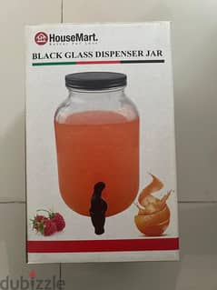 Black glass dispenser jar